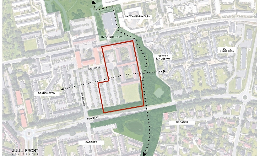 Kort over Glostrup