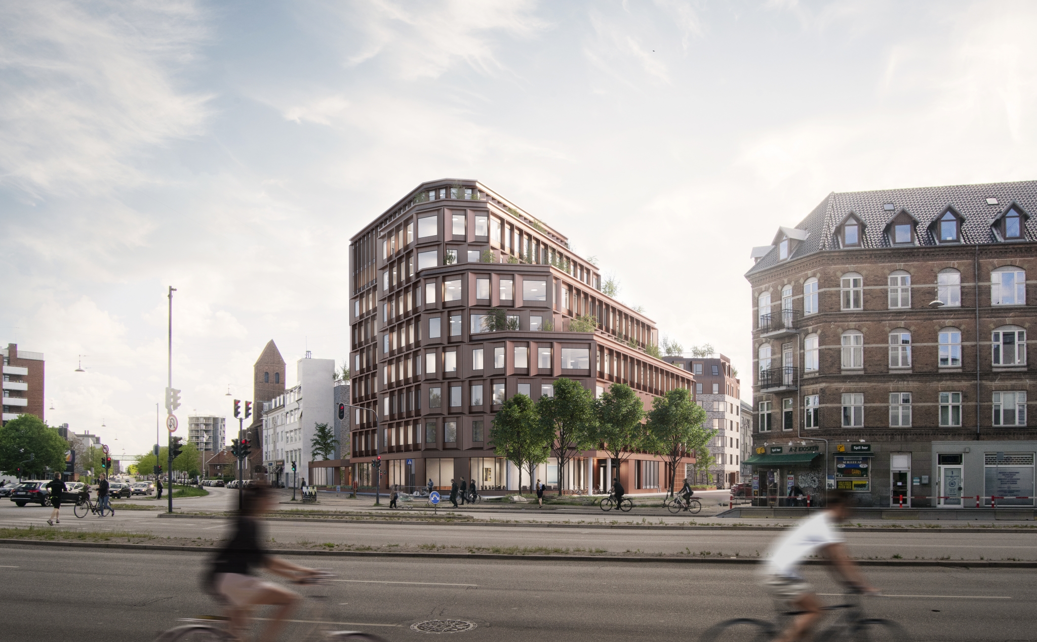 Visualiserng af ny ejendom ved Vibenshus Runddel