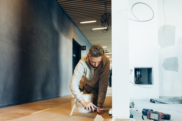 Pier 47 og en håndværker