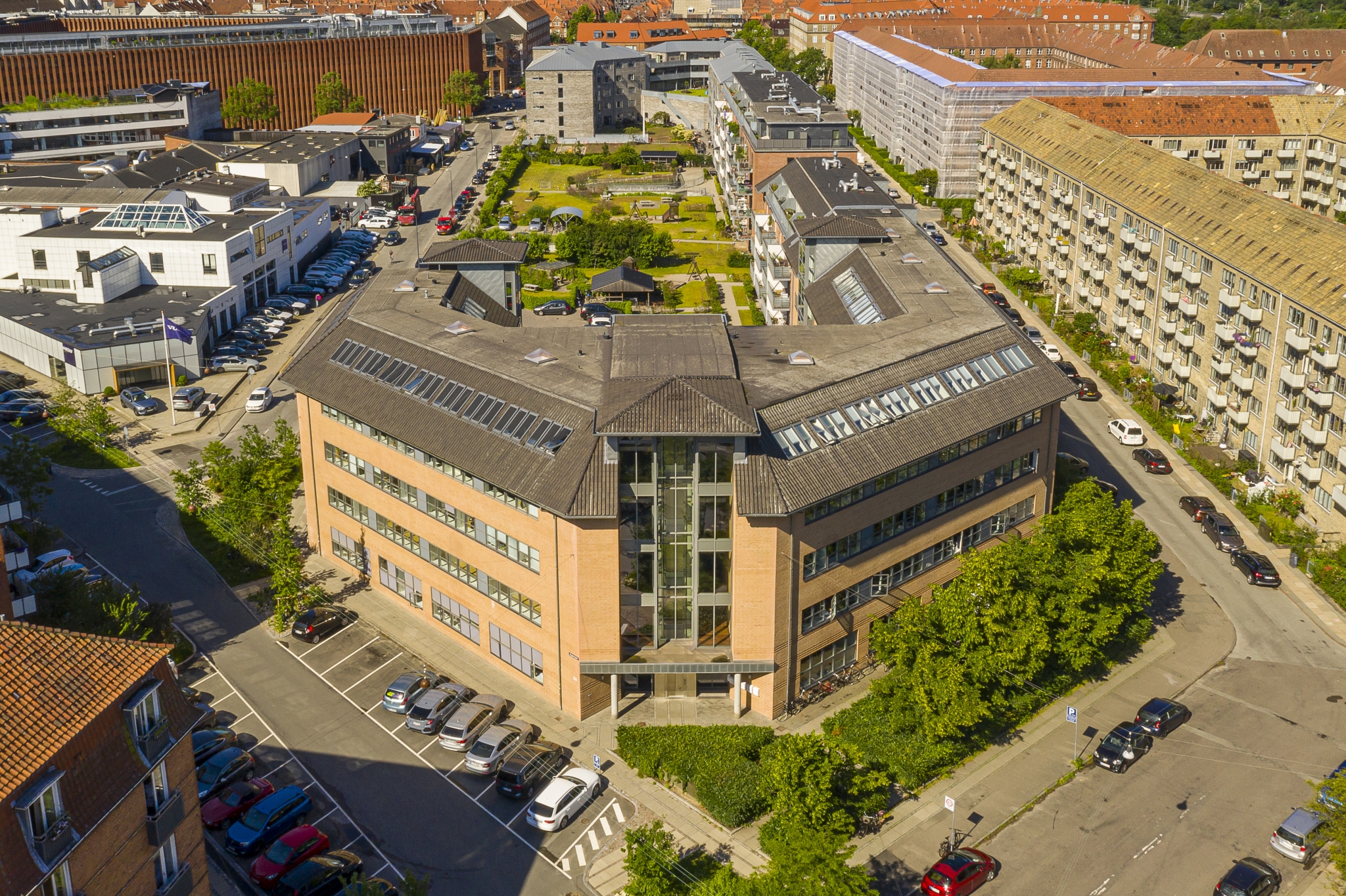 Bryggervangen 55 i København Ø set oppefra 