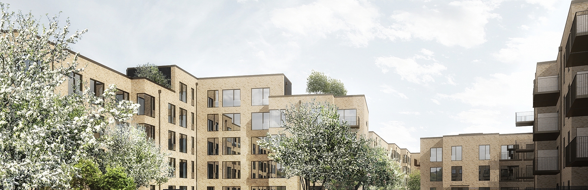 Gårdrum mellem bygninger i Granskoven 8-10 i Glostrup