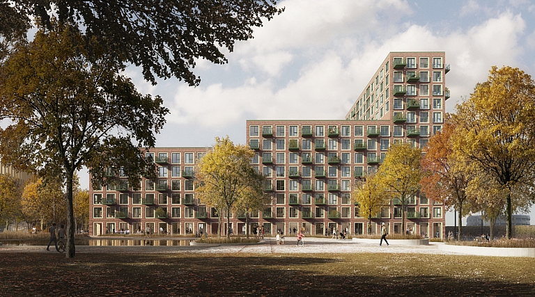 Kanalgaarden Ørestad Kanalpladsen facade